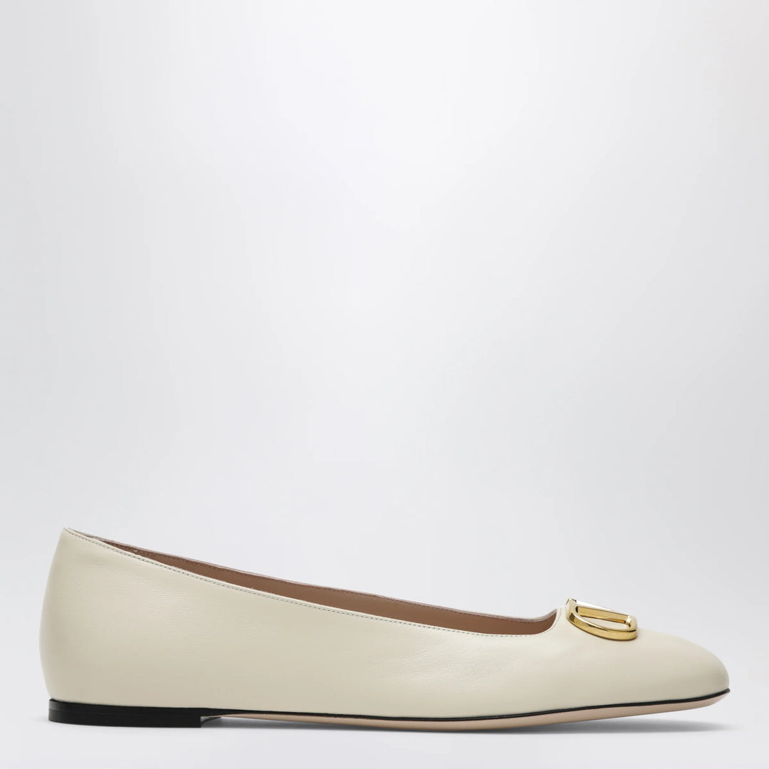 Valentino Garavani - White VLogo Signature ballerina flats in nappa leather