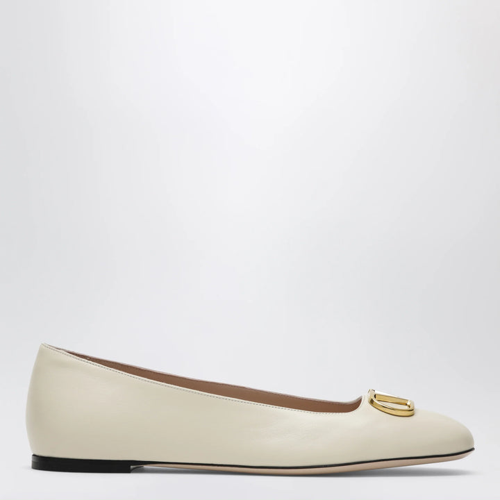 Valentino Garavani - White VLogo Signature ballerina flats in nappa leather