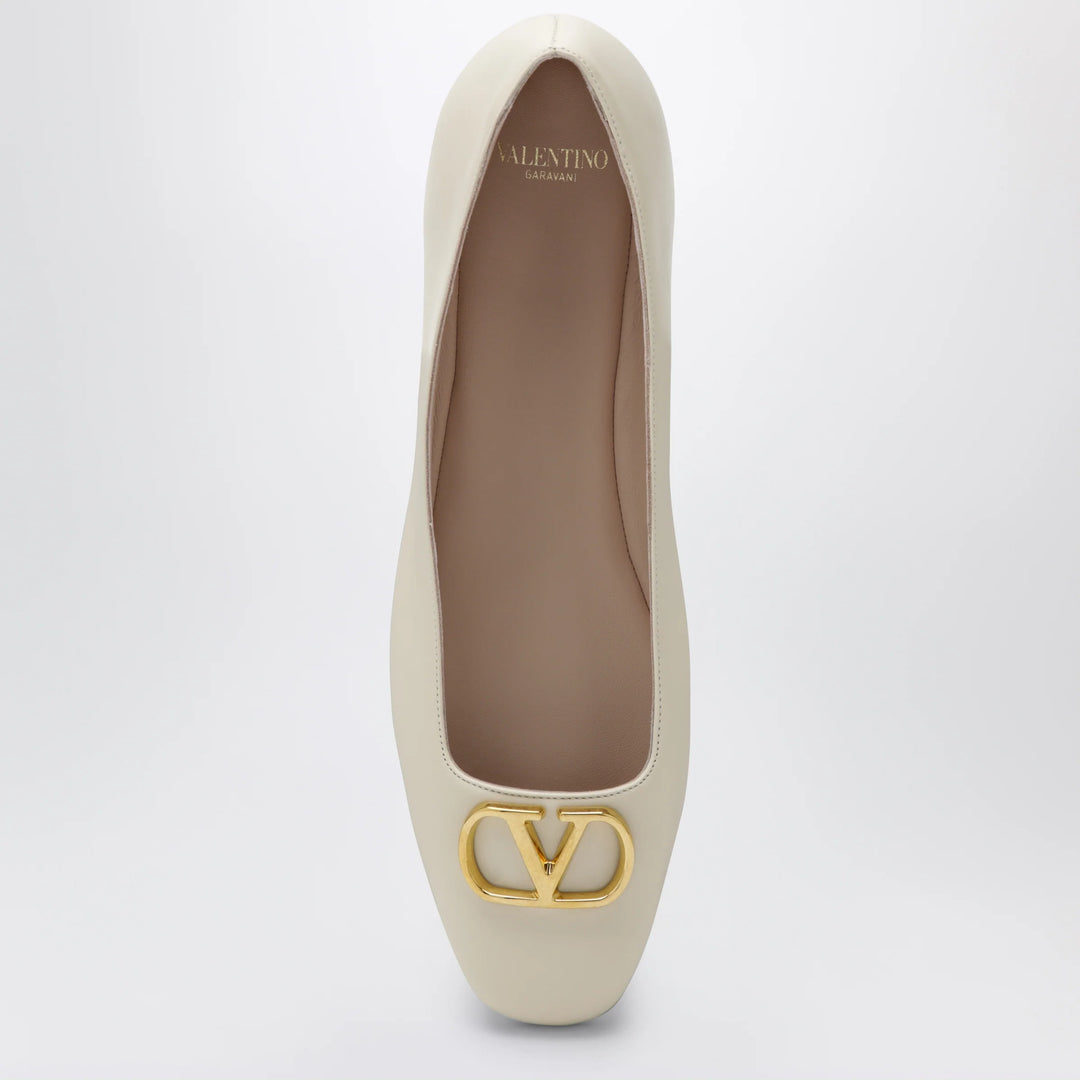 Valentino Garavani - White VLogo Signature ballerina flats in nappa leather