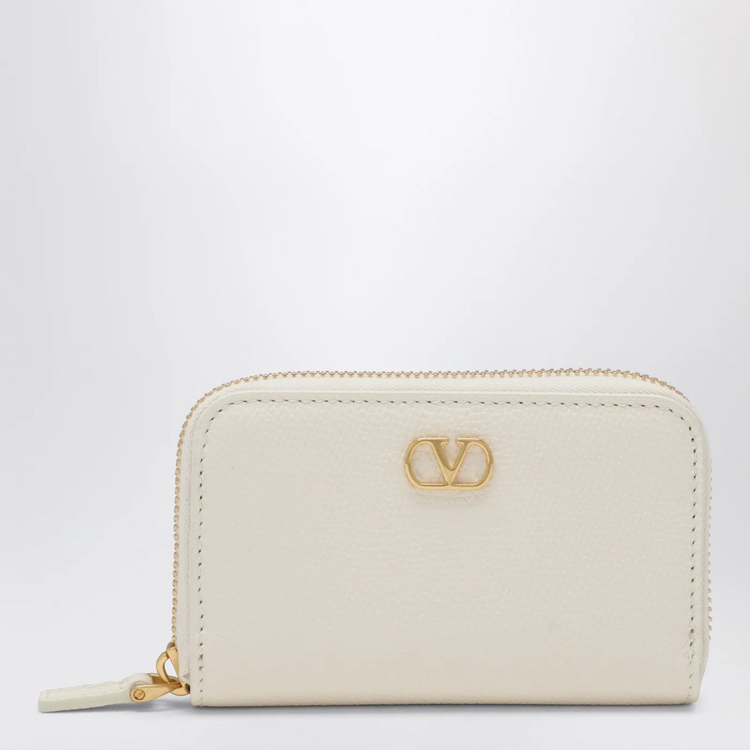 Valentino Garavani - Vlogo Signature zip wallet ivory