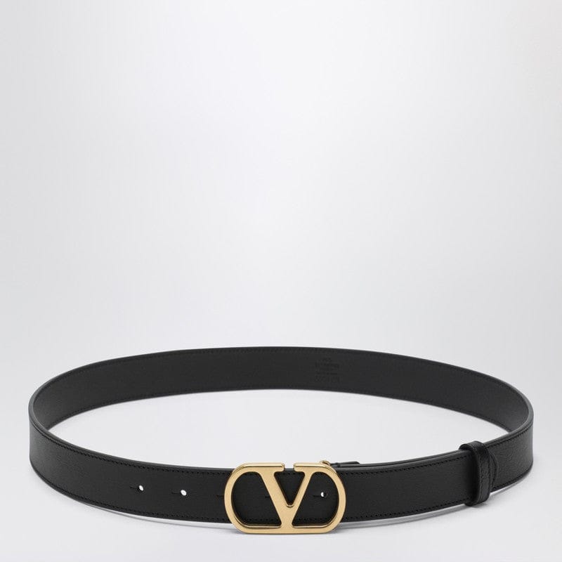 Belts Valentino - Black 3 cm Vlogo Signature leather belt - 75 EU Brand