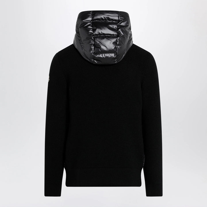 Moncler - Black padded wool zip-up hoodie