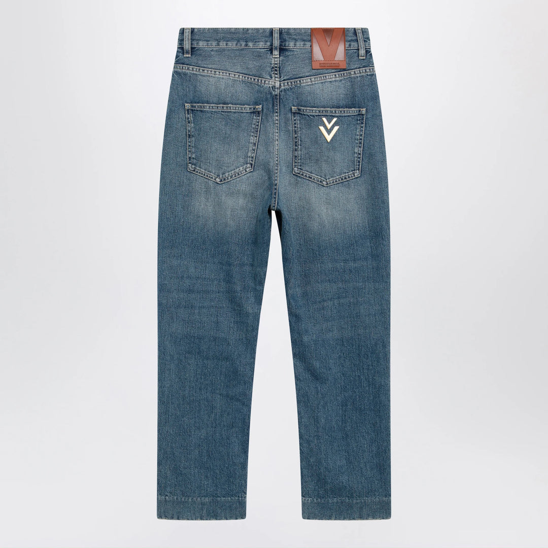 Valentino - Medium blue jeans with VPatch detail on the back