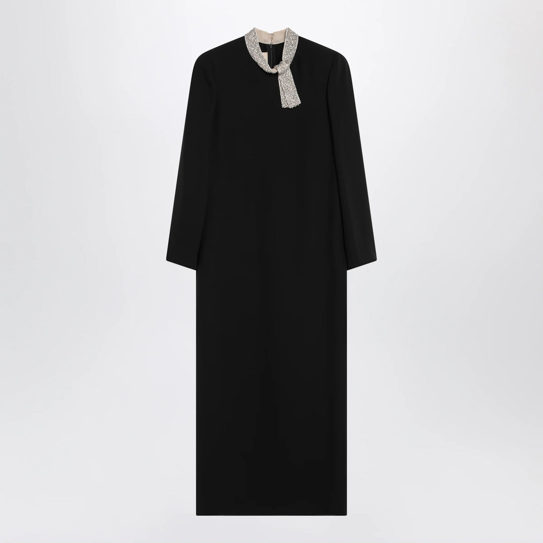 Valentino - Black silk Cady Couture dress