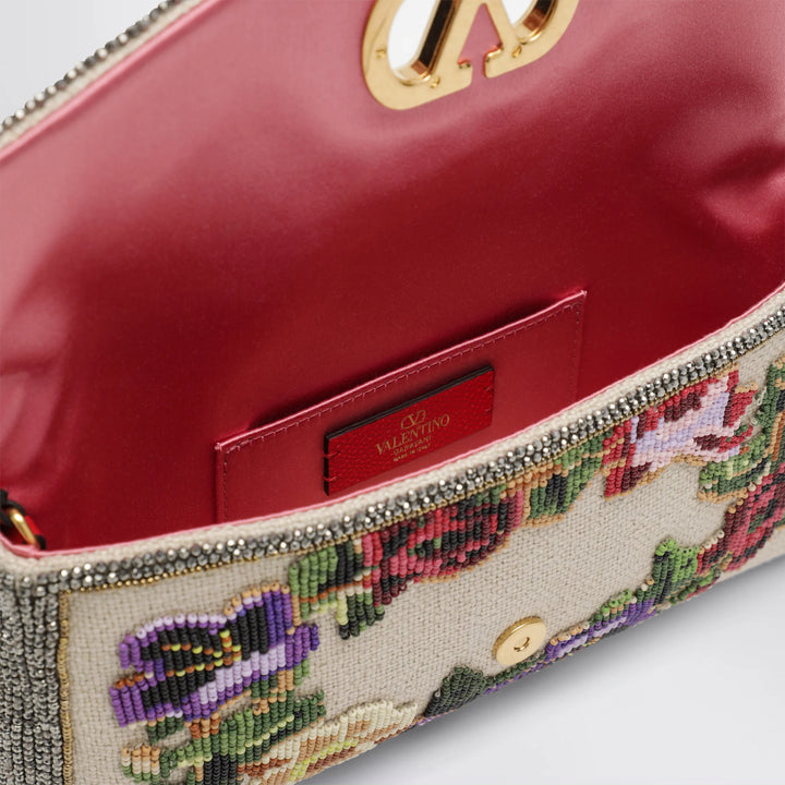 Valentino Garavani - Small Devain shoulder bag with floral bead embroidery