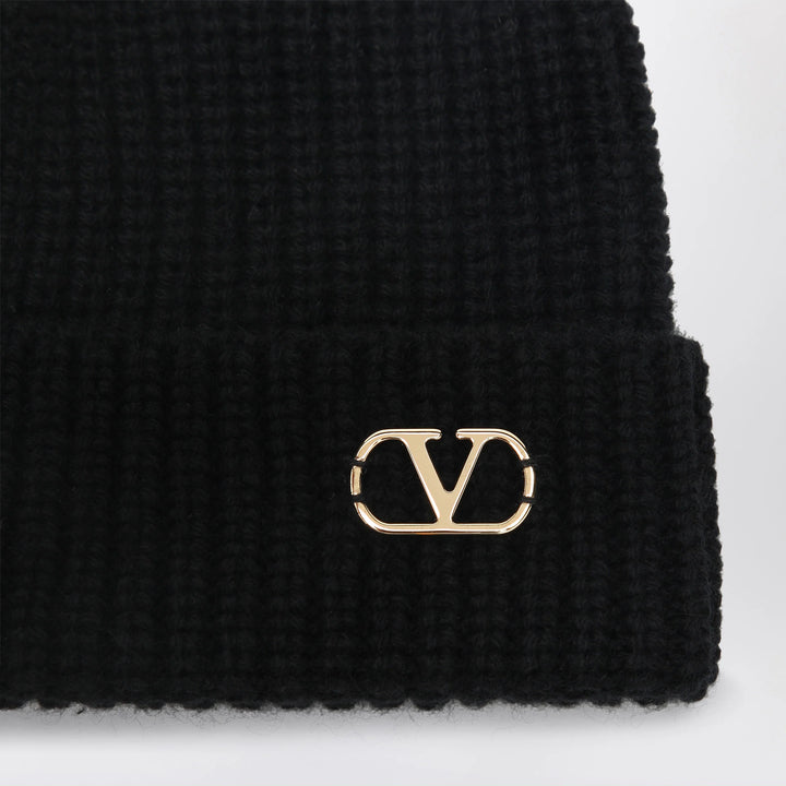 Valentino Garavani - Black Vlogo Signature cashmere beanie