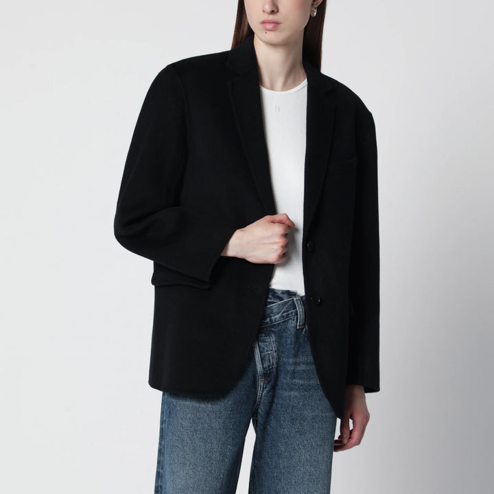 ANINE BING - Quinn oversized wool-cashmere blazer in black
