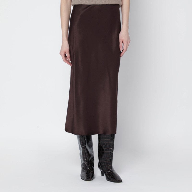 Skirts ANINE BING - Brown silk Bar midi skirt - S Brand