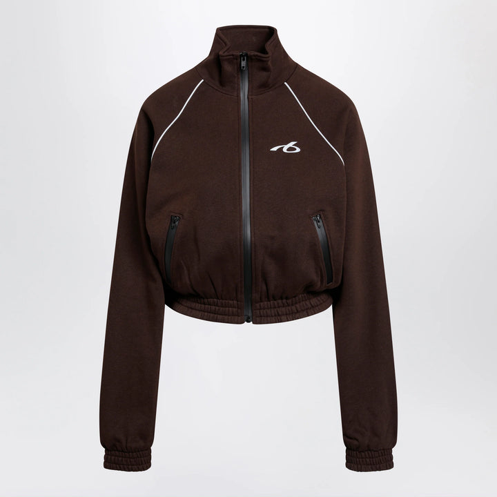 Balenciaga - Techwear zip-up jacket in mocha dry fleece