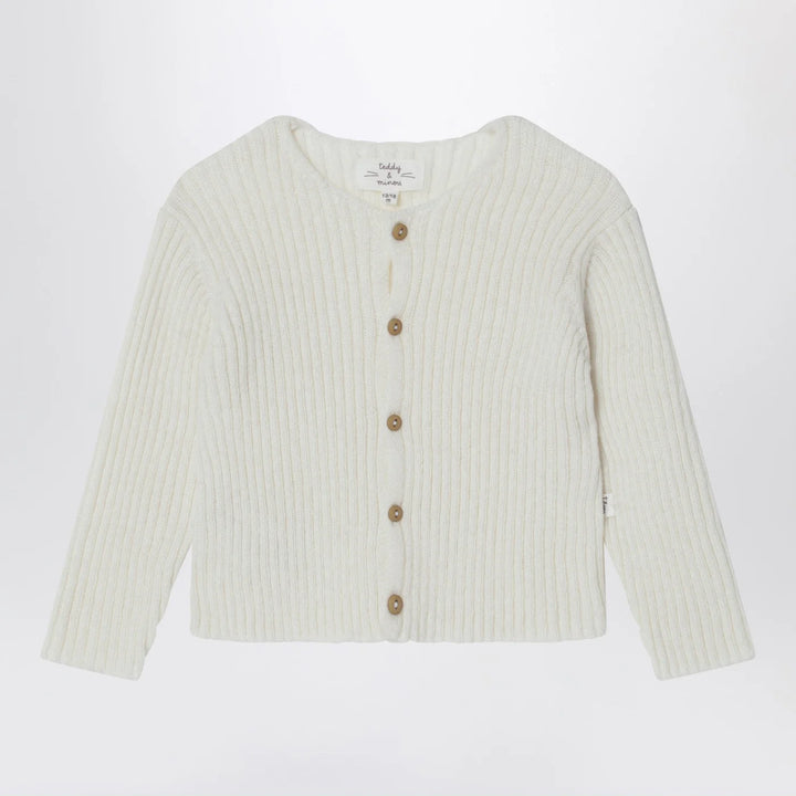 Teddy &amp; Minou - Milk-white wool-blend cardigan