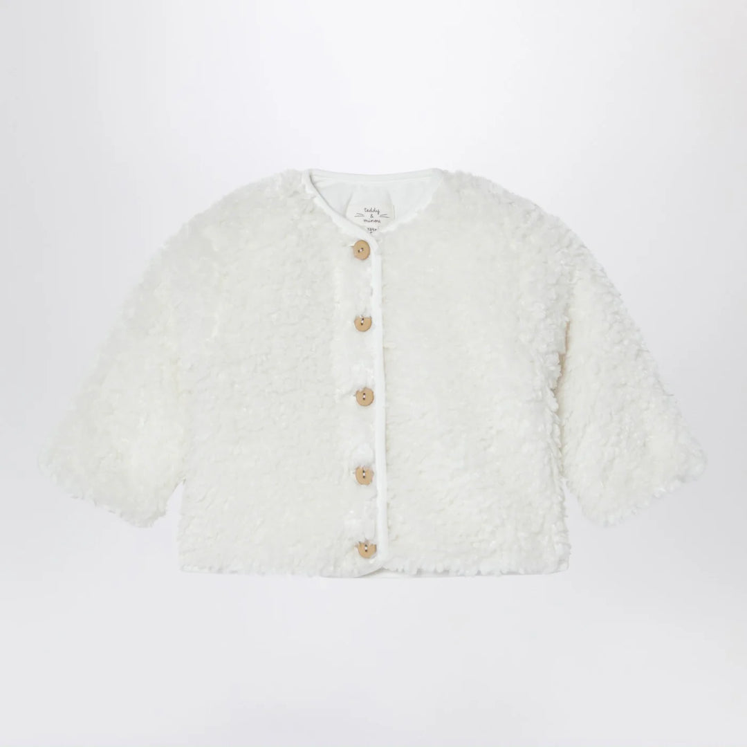 Teddy &amp; Minou - Milk-white shearling-effect jacket