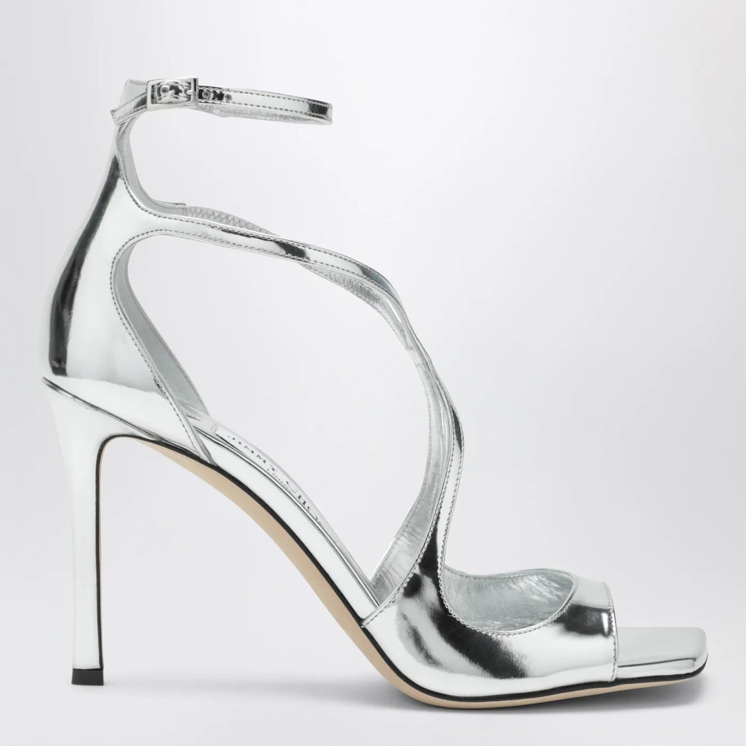 Jimmy Choo - Azia 95 metallic silver sandals