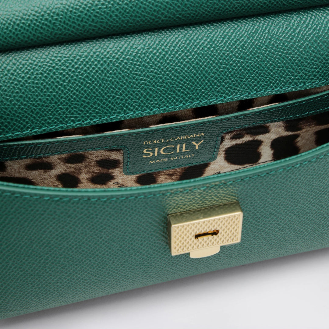 Dolce&amp;Gabbana - Small Sicily top-handle bag in emerald green