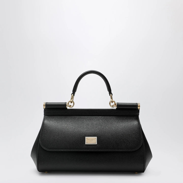Dolce&amp;Gabbana - Sicily medium top-handle bag in calf leather, black