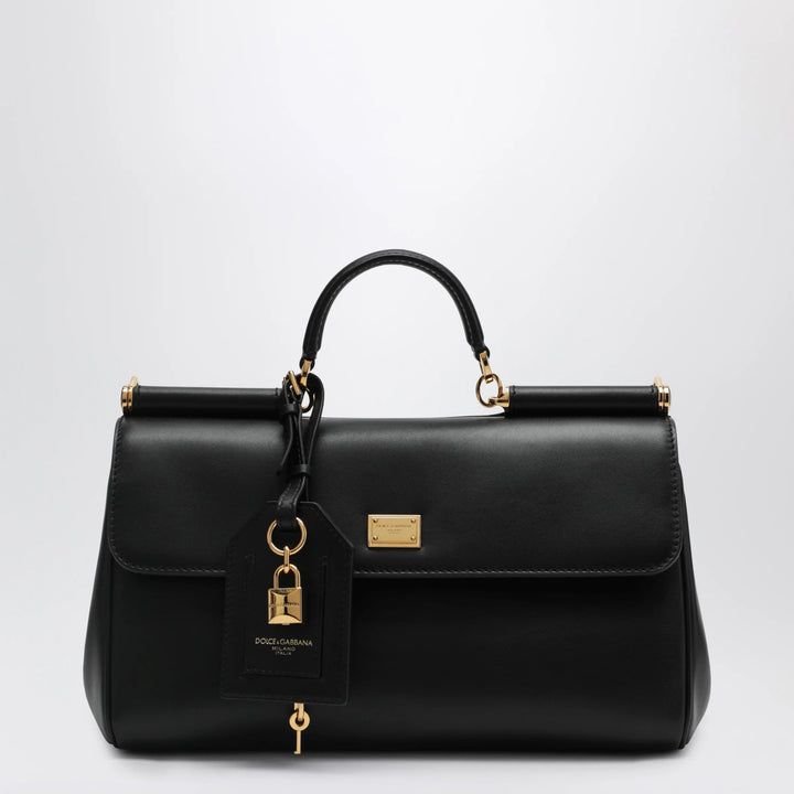Dolce&amp;Gabbana - My Sicily medium black plongé leather bag