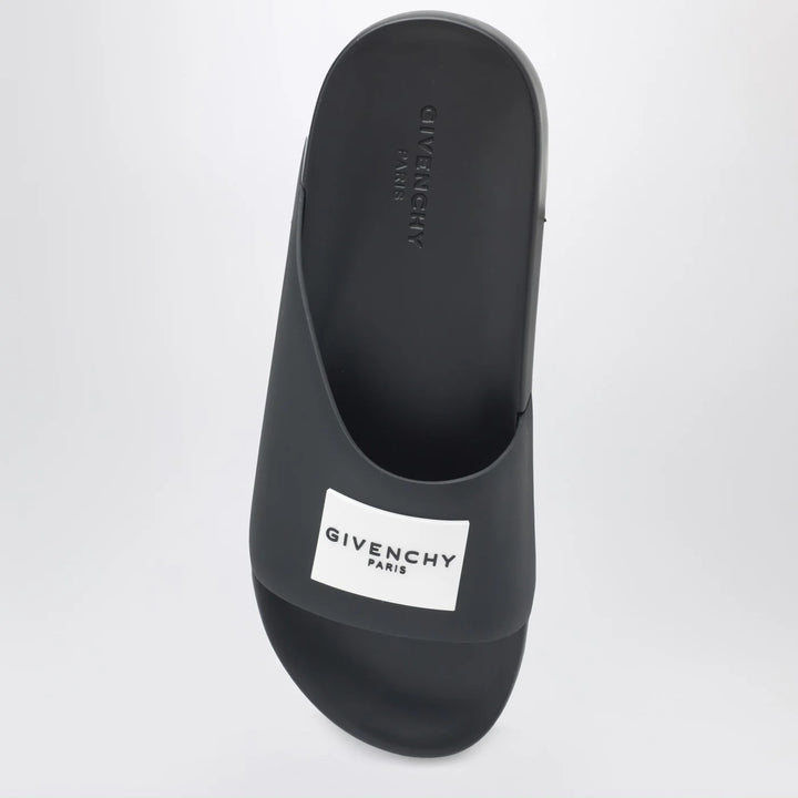 Givenchy - Label flat mules in black rubber