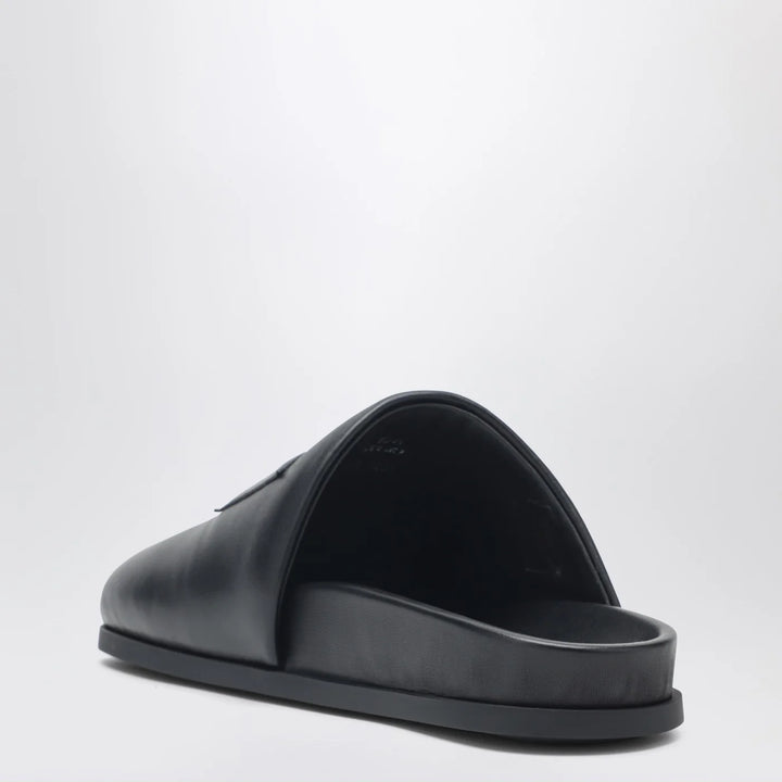 Givenchy - Label flat mules in black nappa leather