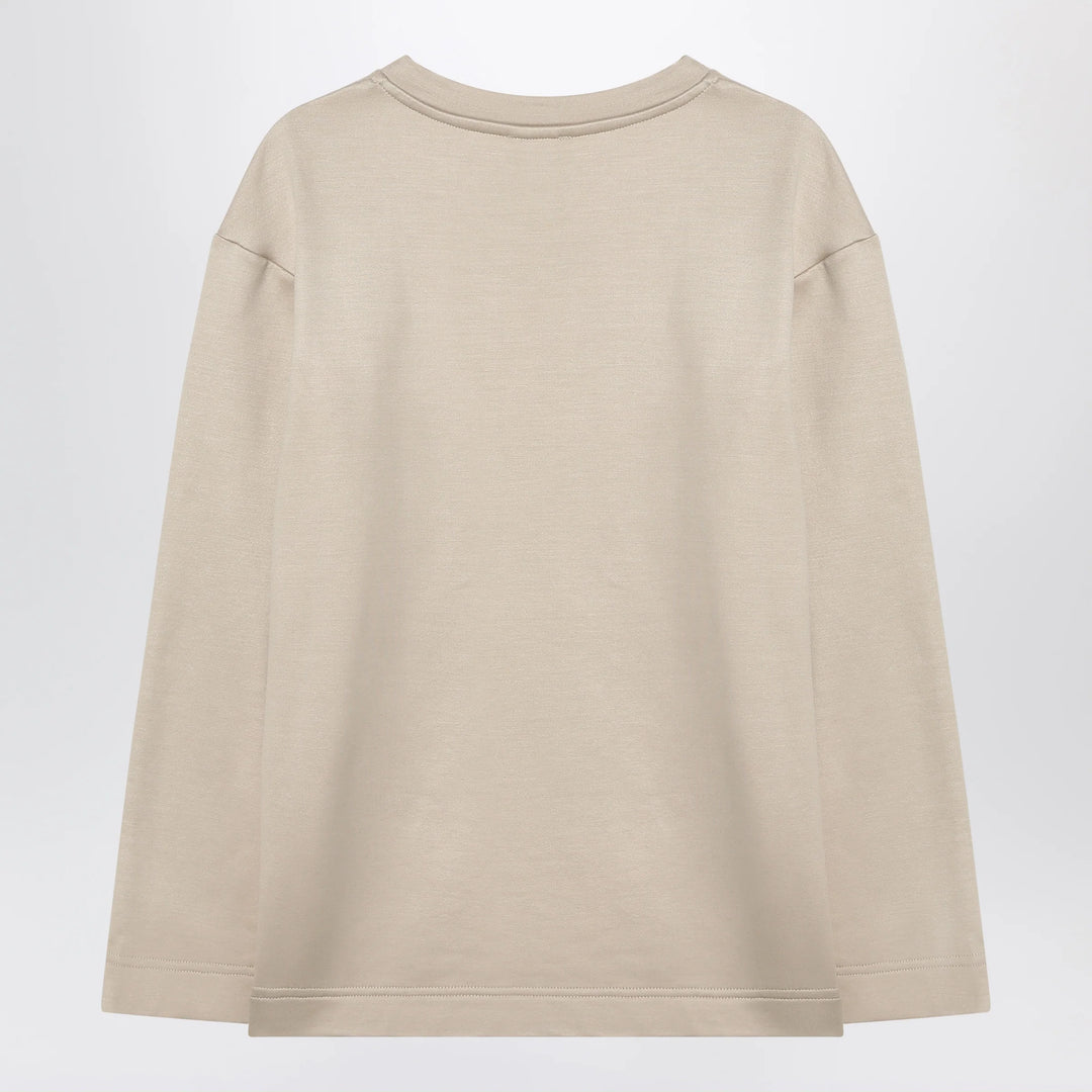 Max Mara - Beige sweatshirt in silk blend