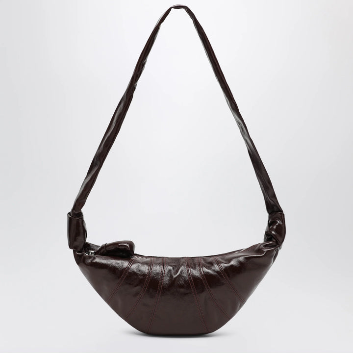 LEMAIRE - Medium Croissant bag in chocolate coated cotton