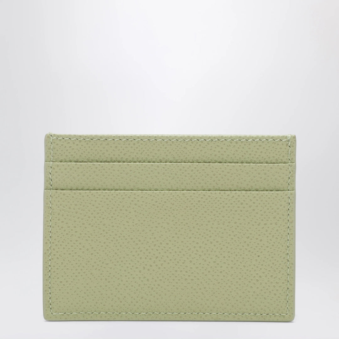 Dolce&amp;Gabbana - Sage green Dauphine leather card holder
