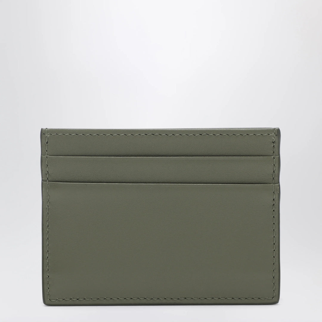 Dolce&amp;Gabbana - Military green plongé leather card holder