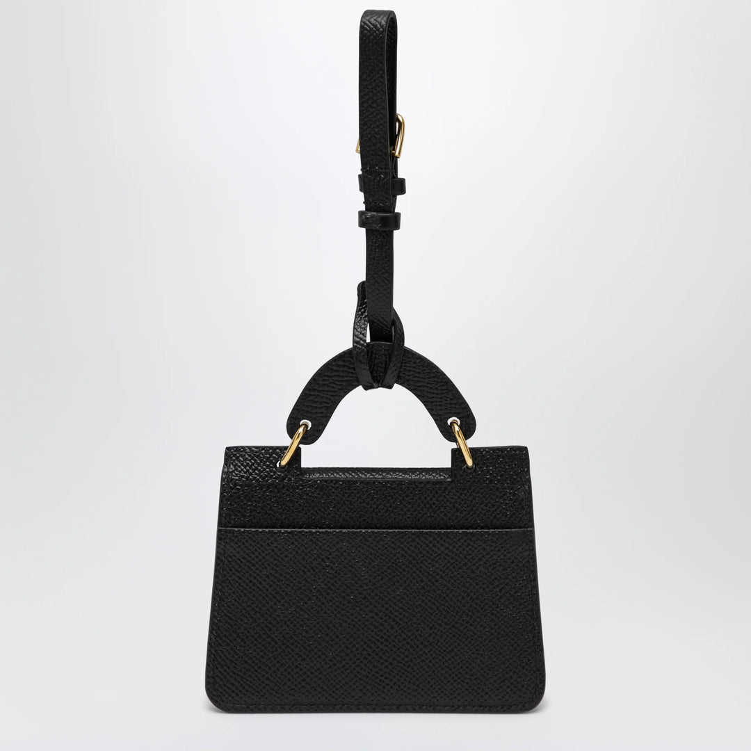 Dolce&amp;Gabbana - Dauphine-printed calfskin card holder in black