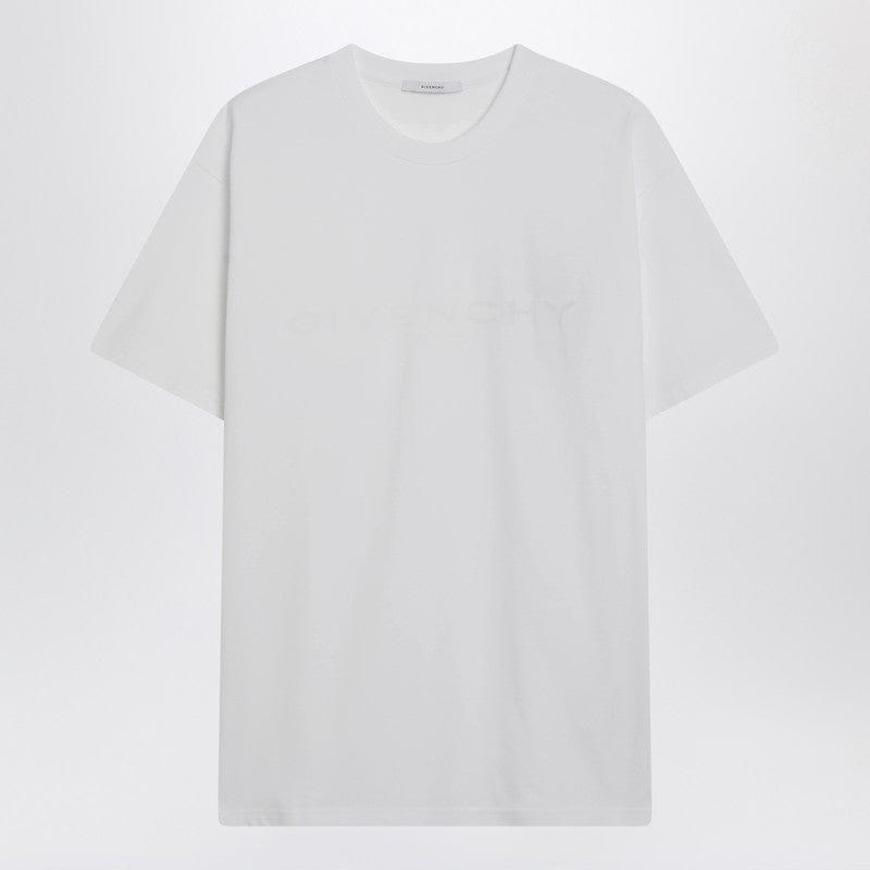 Shirts & Tops Givenchy - White cotton and silk T-shirt with jacquard logo - S Brand