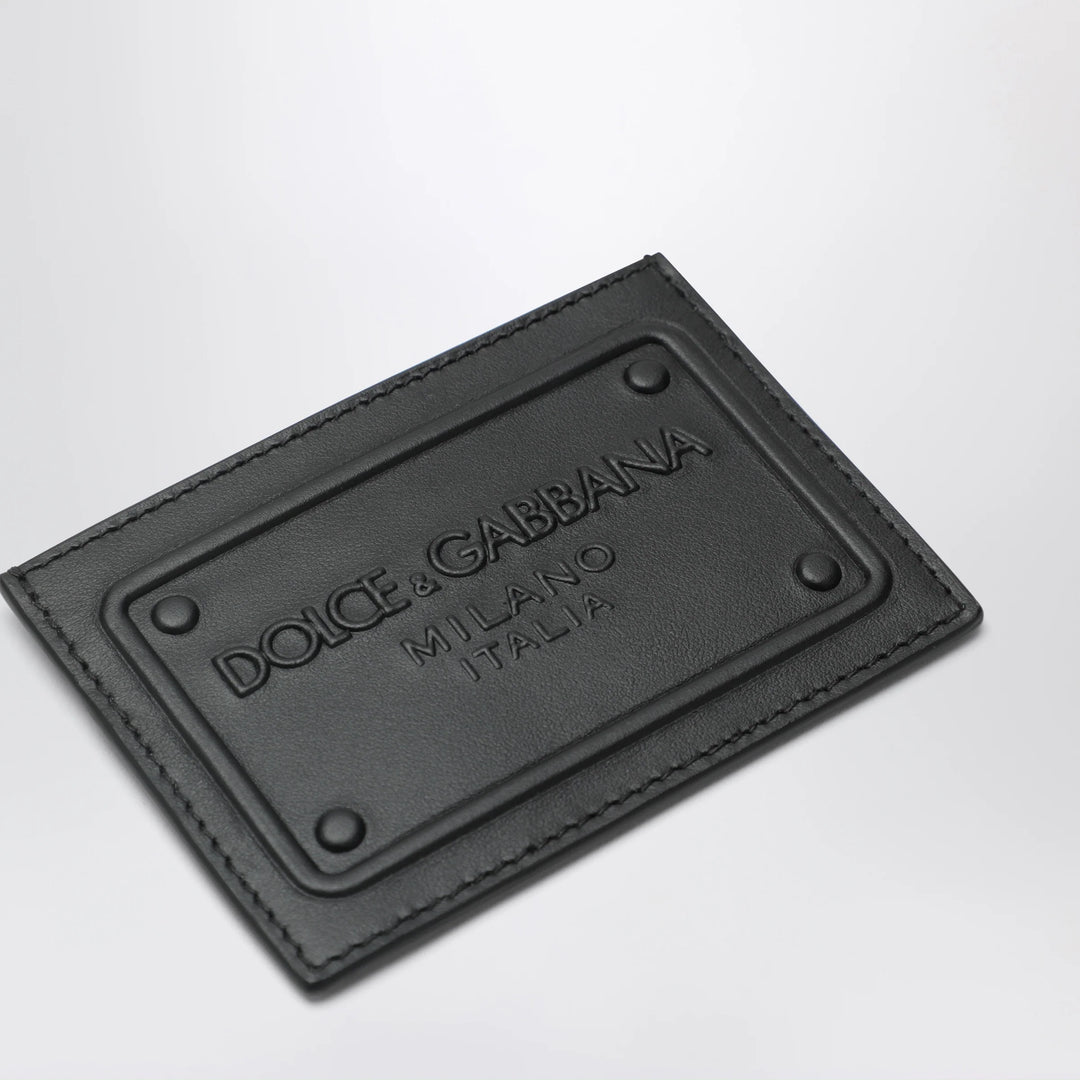 Dolce&amp;Gabbana - Black card holder with embossed logo