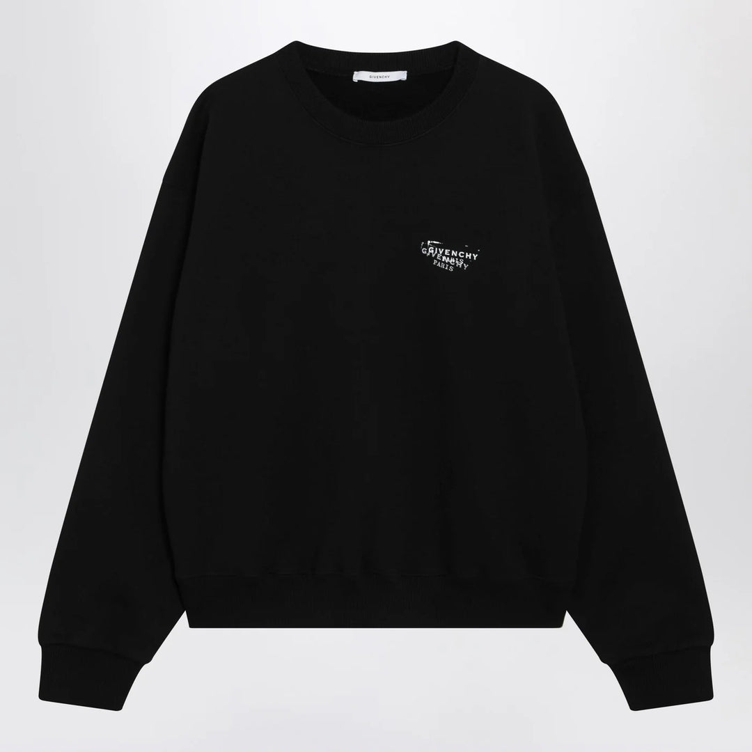 Givenchy - Black brushed cotton sweatshirt with logo