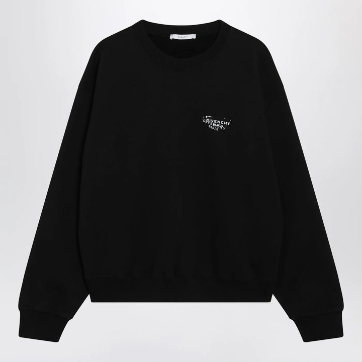 Givenchy - Black brushed cotton sweatshirt with logo
