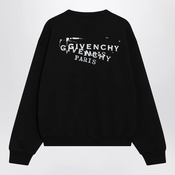 Givenchy - Black brushed cotton sweatshirt with logo
