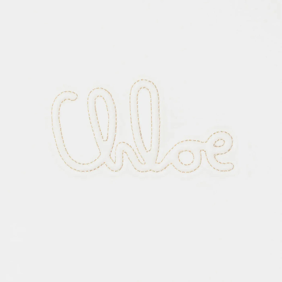Chloé - White T-shirt with embroidered logo