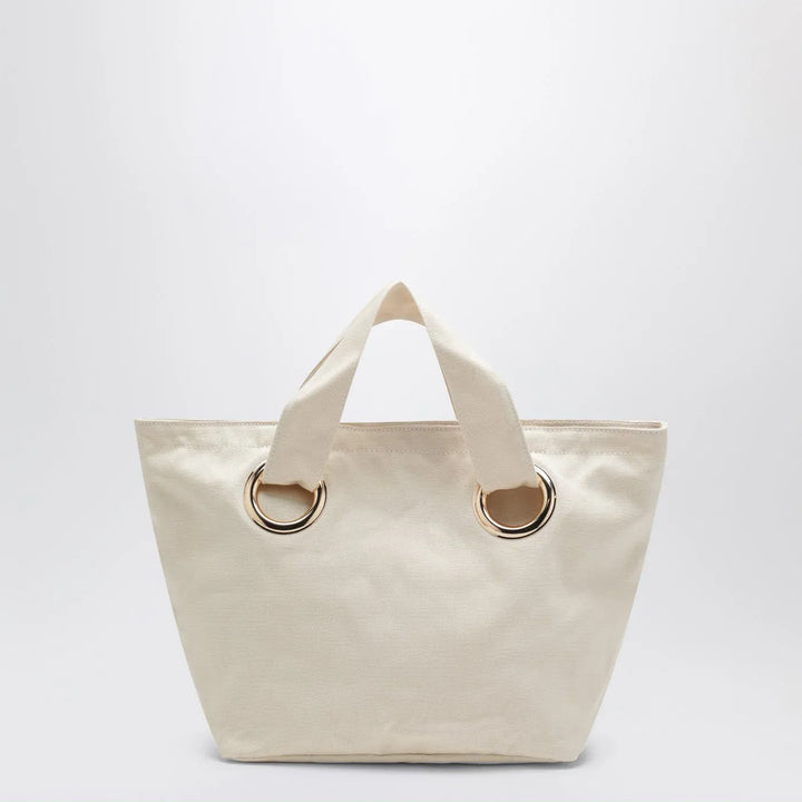Chloé - Ivory tote bag with logo embroidery