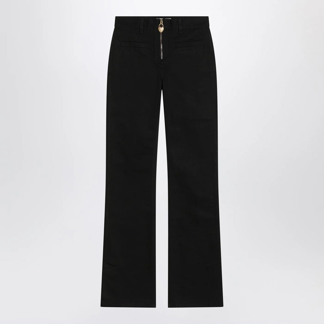 Chloé - Black slim jeans with charm zip
