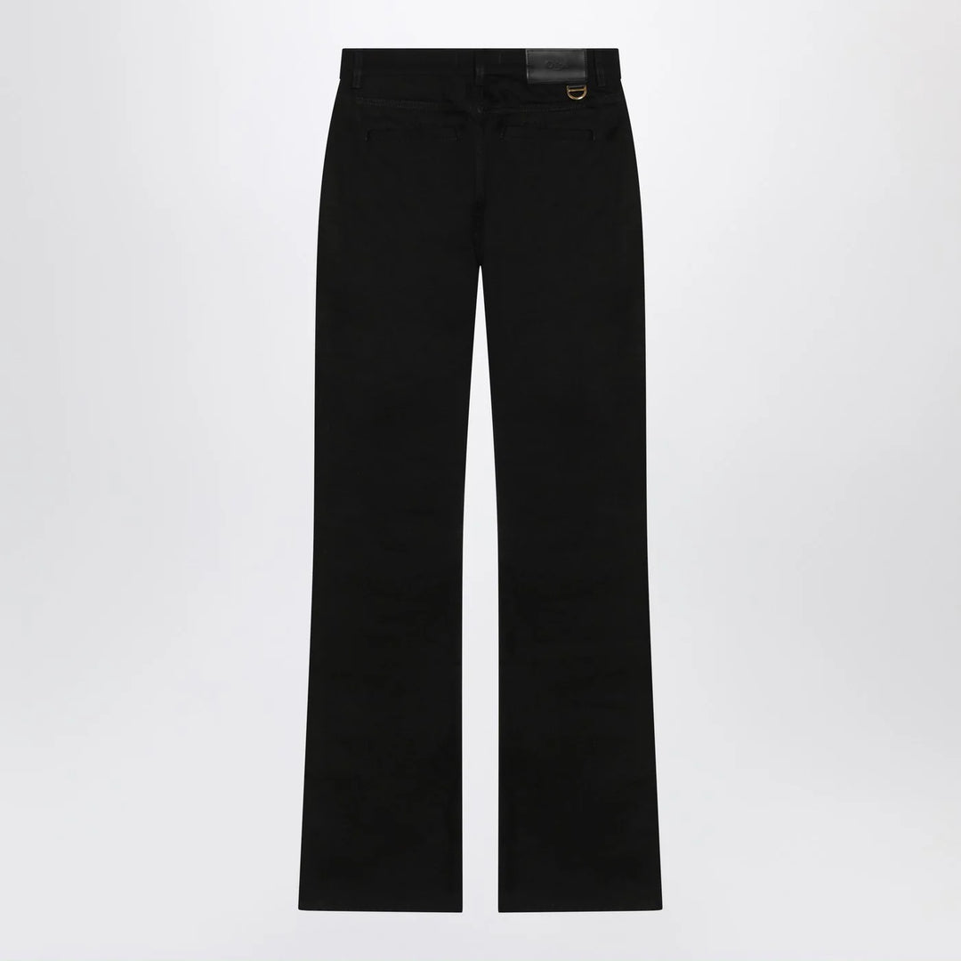 Chloé - Black slim jeans with charm zip