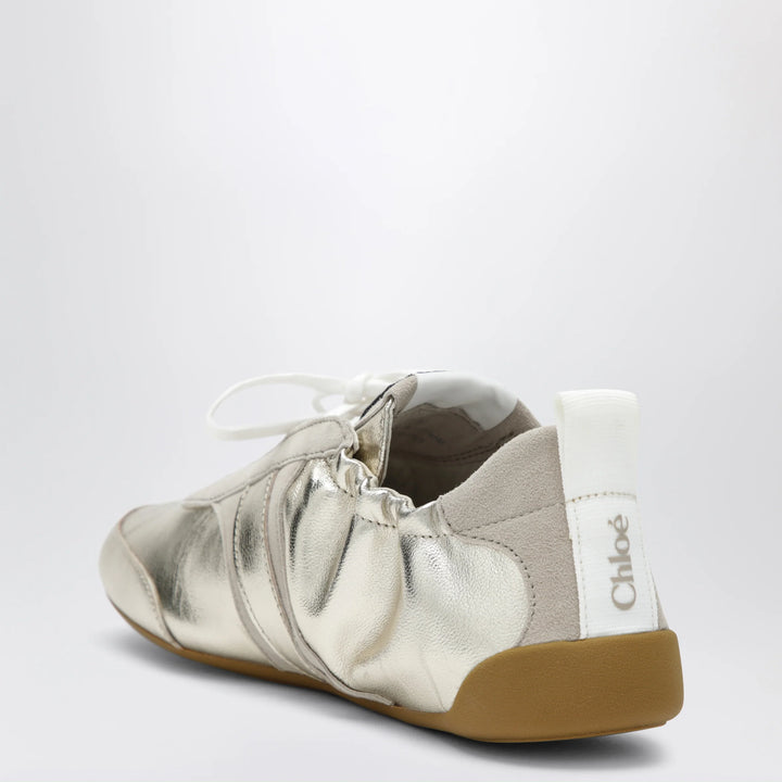 Chloé - Chloé Kick Sneakers in Palladium Metallic Finish