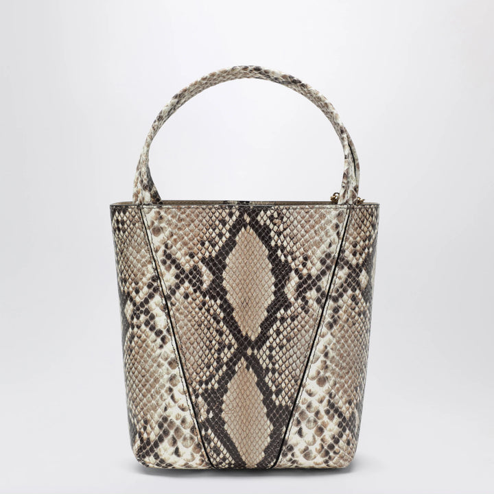 Chloé - Small Chloé Spin tote bag in python-effect leather