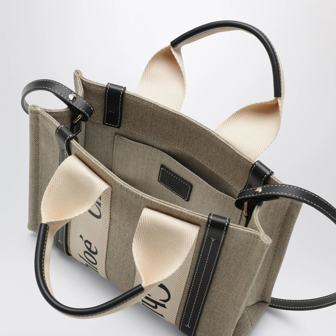 Chloé - Woody little bag in beige canvas