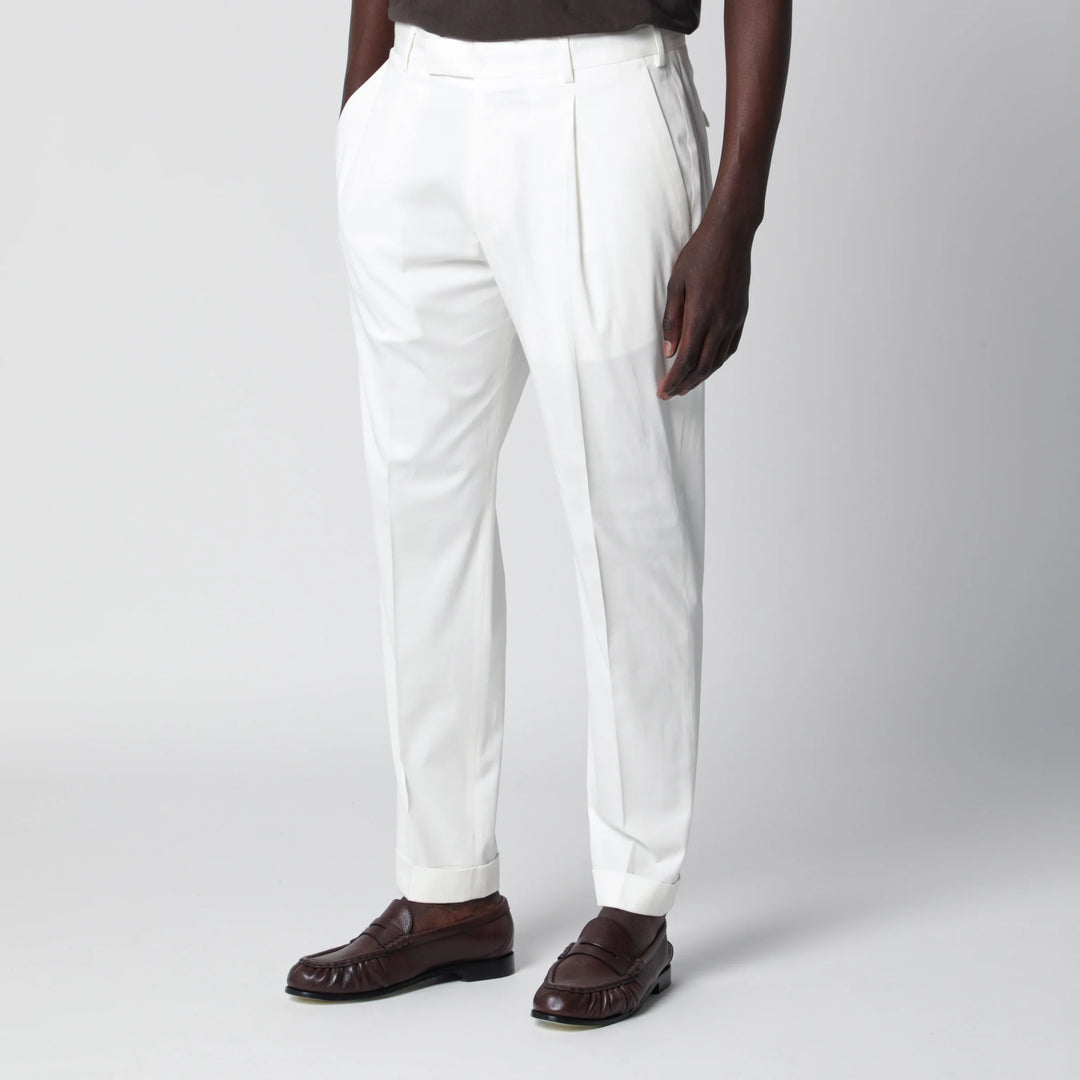PT Torino - White cotton trousers