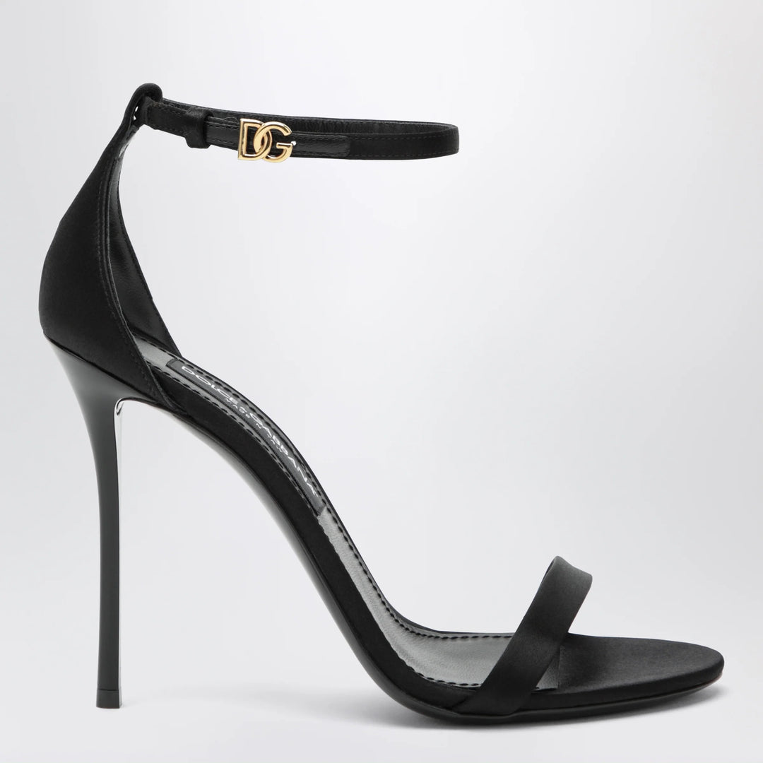Dolce&amp;Gabbana - Keira sandal in black satin