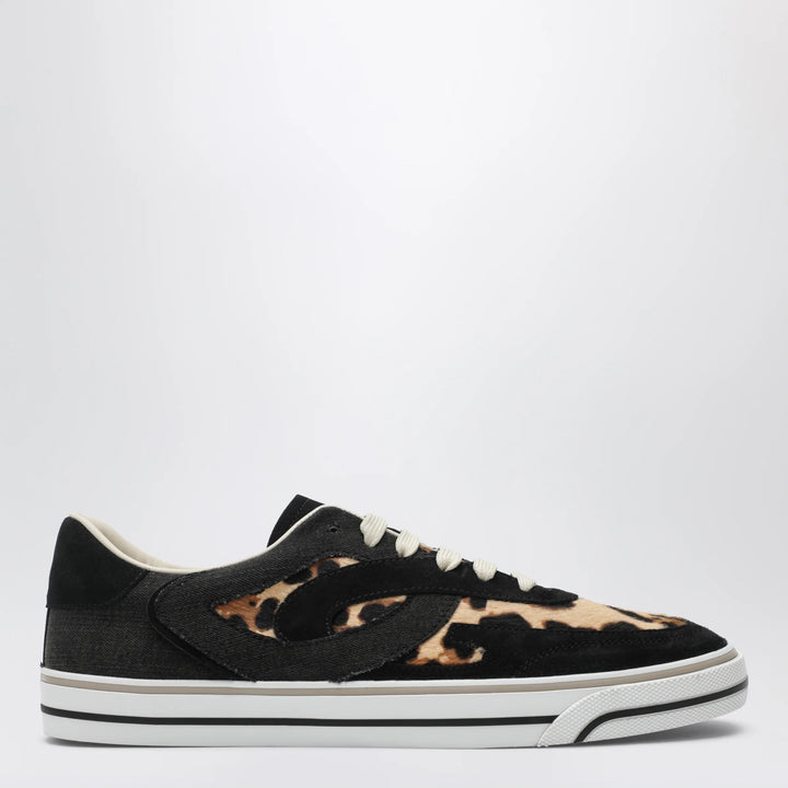 Dolce&amp;Gabbana - DG Sailing Sneakers in pony hair with leopard print