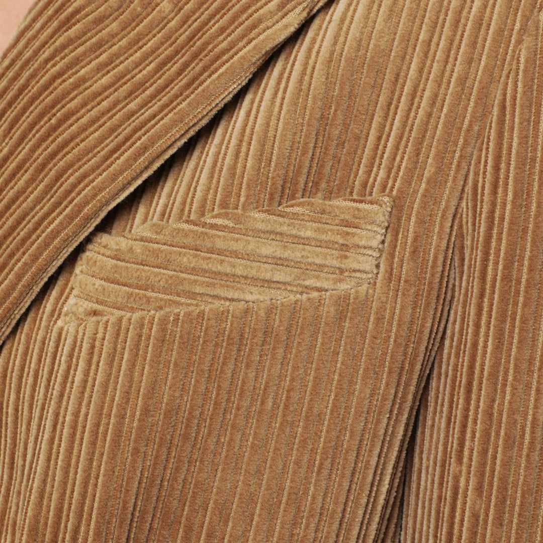P.A.R.O.S.H. - Camel-coloured ribbed velvet jacket