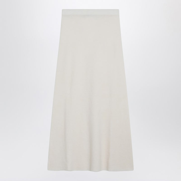 Max Mara Ivory skirt in stretch cashmere knit