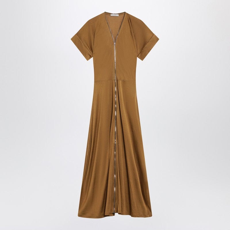 Dresses LEMAIRE - Cinnamon-brown zip-up dress in cotton-viscose jersey - M Brand
