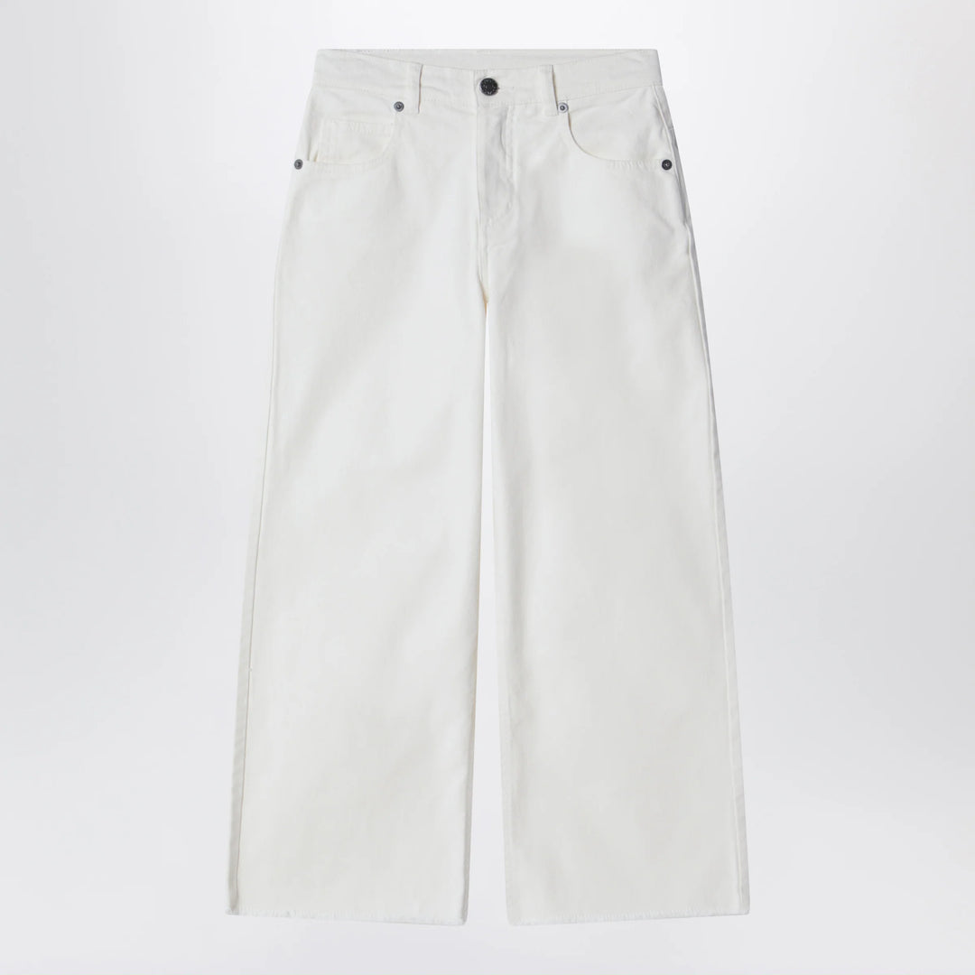Douuod - Ivory white denim trousers