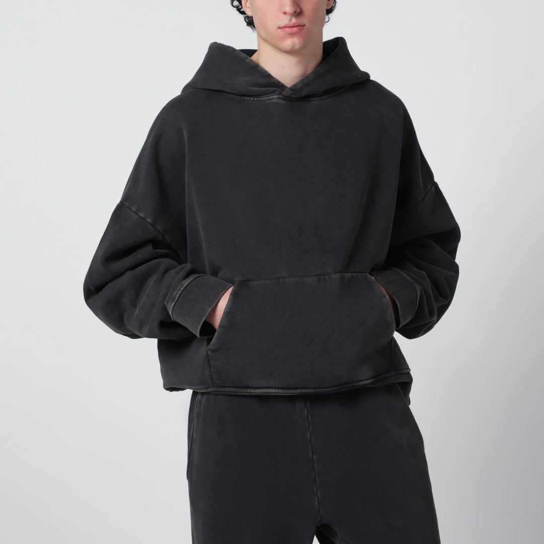 Entire Studios - Washed black cotton sweatshirt