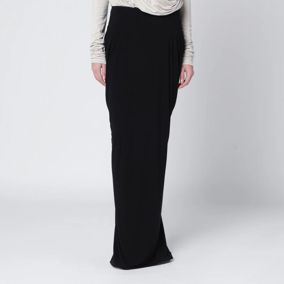 Entire Studios - Long black draped skirt