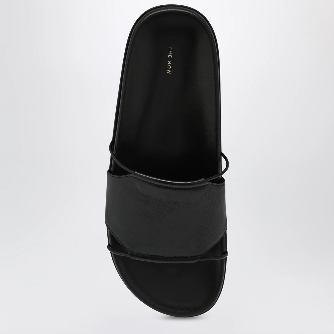 The Row - Vivienne Slide sandals in black nappa