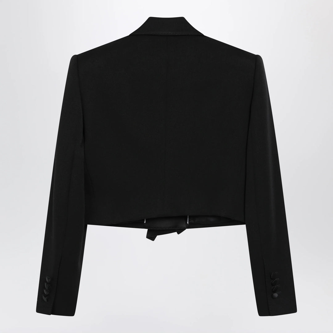 Dolce&amp;Gabbana - Black wool gabardine spencer tuxedo