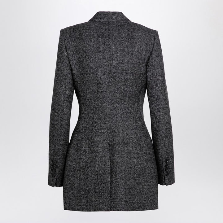 Dolce & Gabbana Dolce&Gabbana Anthracite grey tweed double-breasted jacket